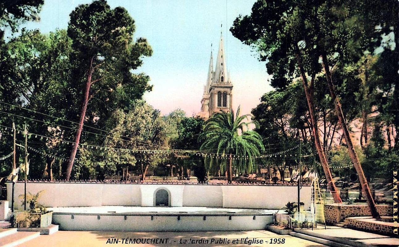Ain-Temouchent - Jardin Public et Eglise - 1957.jpg